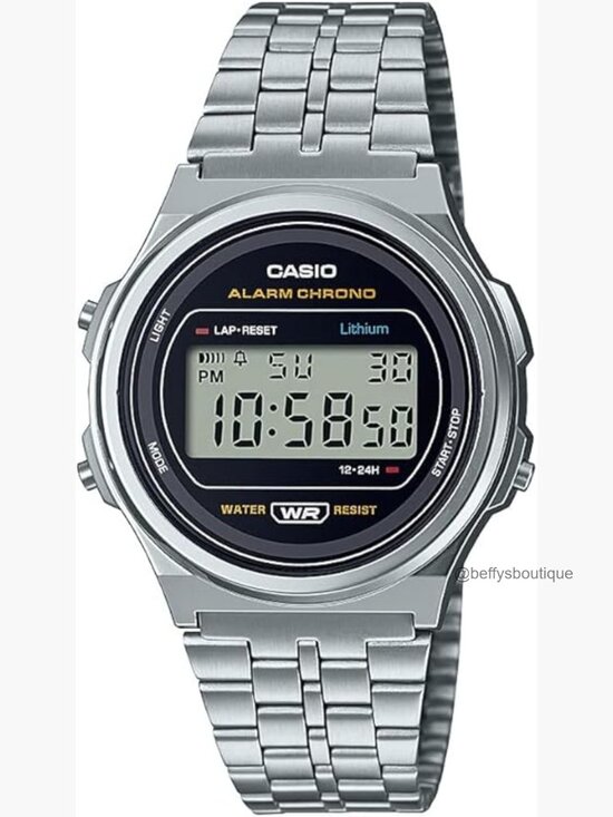 Digital Stainless Steel Quartz Wrist Watch Stopwatch Alarm